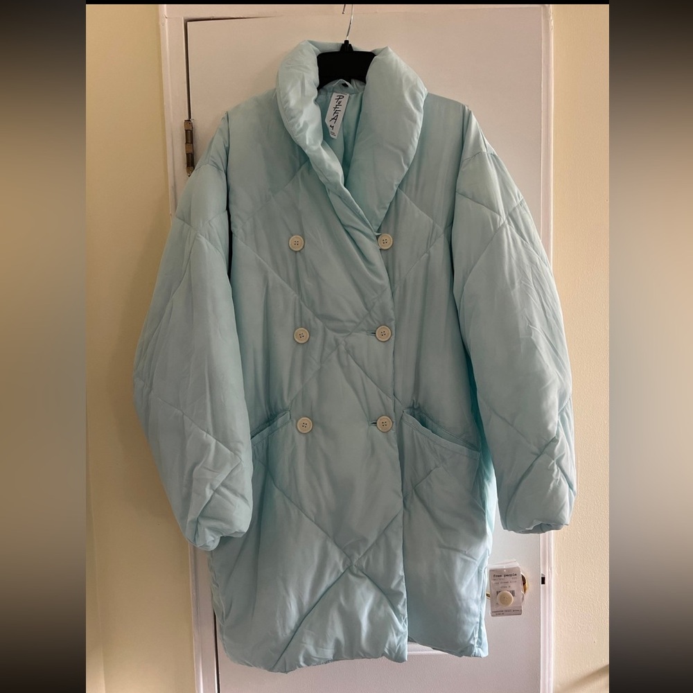 New Free People Puffer Coat light mint green Size medium